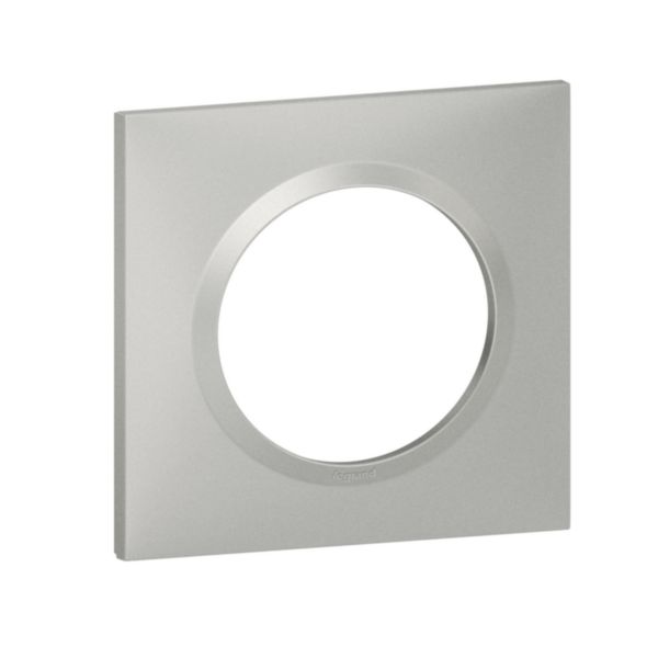 Plaque carrée dooxie 1 poste finition effet aluminium mat
