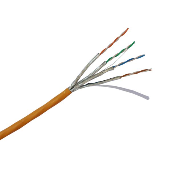 Câble Linkeo C catégorie 6A U/FTP 4 paires torsadées LSOH Euroclasse Eca compatible applications PoE - 500 mètres jaune