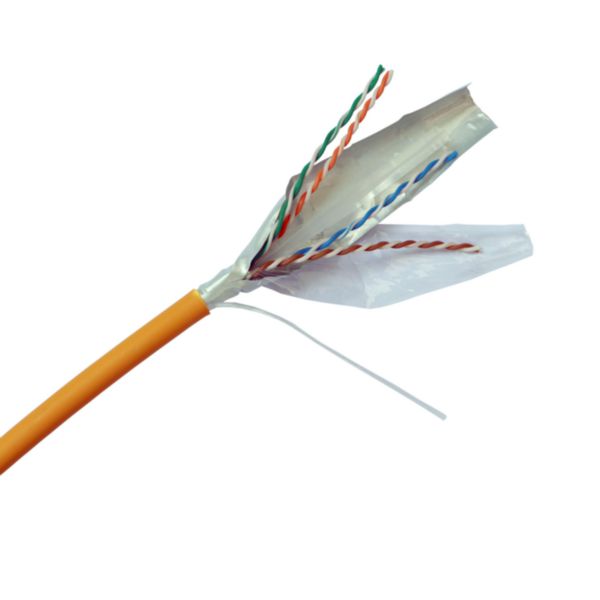 Câble Linkeo C catégorie 6A U/UTP 4 paires torsadées LSOH Euroclasse Eca compatible applications PoE - 500 mètres jaune