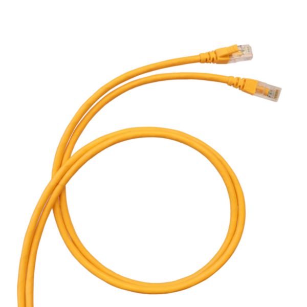 Cordon de brassage RJ45 Linkeo C catégorie 6A U/UTP impédance 100 ohms non blindé PVC - 2 mètres jaune