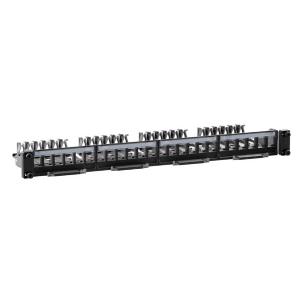 Panneau droit à équiper avec bloc - 24 RJ45 -1 unité - fixation standard Linkeo C