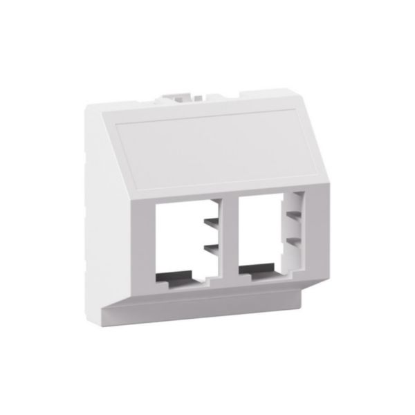 Enjoliveur Linkeo C pour connecteur double RJ45 semi-encastré 2 modules