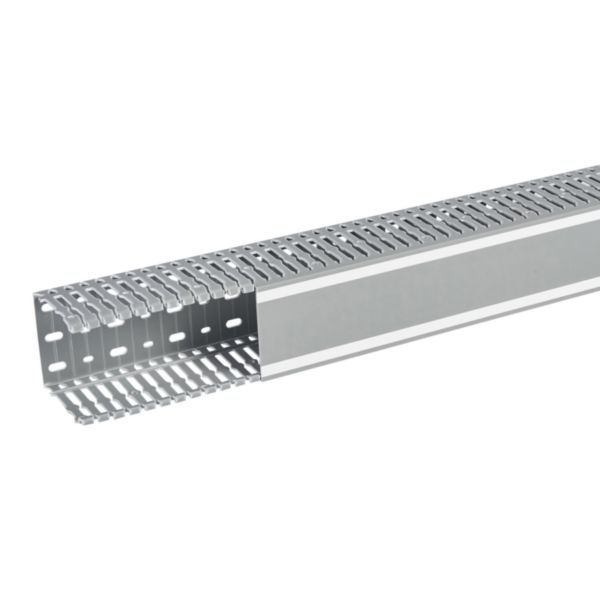 Goulotte Lina 25 80x80mm PVC gris RAL7030 - longueur 2m