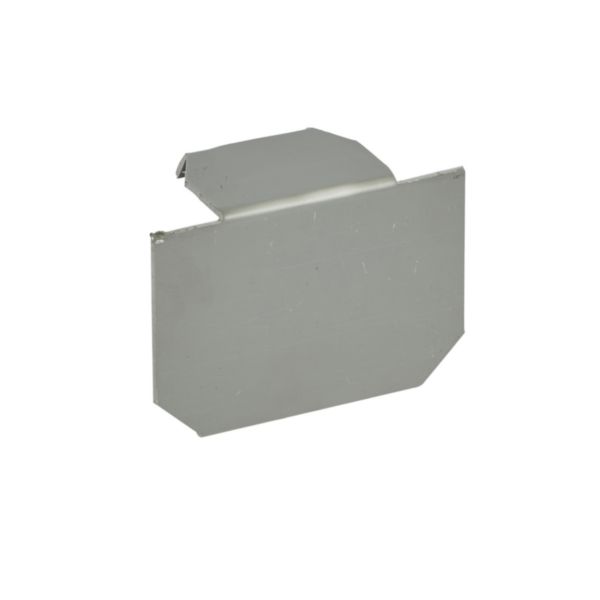 Embout de fermeture pour chemins de câbles PVC Isi Plast - hauteur 50mm et largeur 75mm - finition gris RAL7030