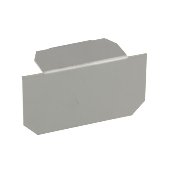 Embout de fermeture pour chemins de câbles PVC Isi Plast hauteur 50mm et largeur 100mm - finition gris RAL7030