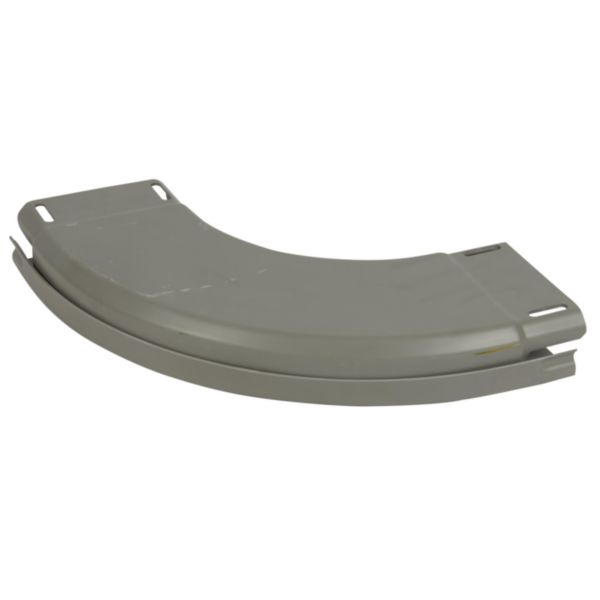 Coude horizontal PVC Isi Plast avec couvercle - hauteur 50mm et largeur 150mm - finition gris RAL7030