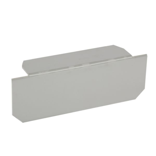 Embout de fermeture pour chemins de câbles PVC Isi Plast - hauteur 50mm et largeur 150mm - finition gris RAL7030