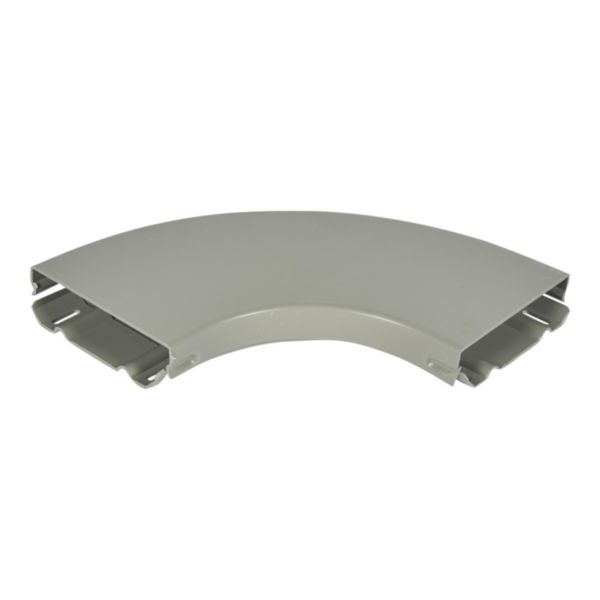 Coude horizontal PVC Isi Plast avec couvercle - hauteur 50mm et largeur 200mm - finition gris RAL7030