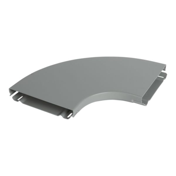 Coude horizontal PVC Isi Plast avec couvercle - hauteur 50mm et largeur 300mm - finition gris RAL7030