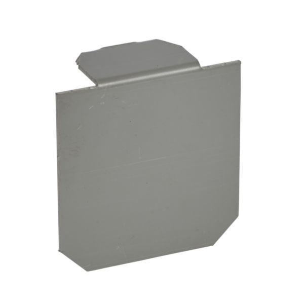 Embout de fermeture pour chemins de câbles PVC Isi Plast - hauteur 75mm et largeur 75mm - finition gris RAL7030