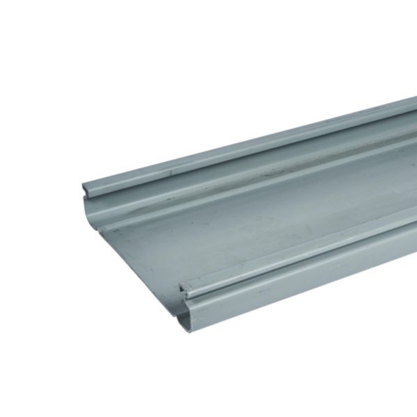 Chemin de câbles PVC non perforé Isi Plast - hauteur 75mm, largeur 400mm et longueur 3m - finition gris RAL7030