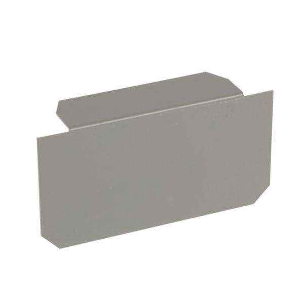 Embout de fermeture pour chemins de câbles PVC Isi Plast - hauteur 100mm et largeur 200mm - finition gris RAL7030