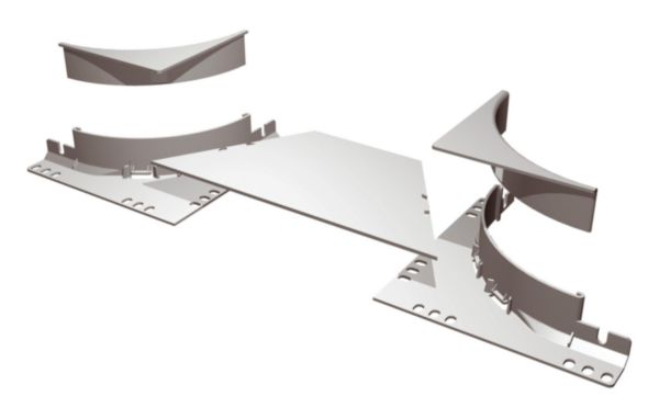 Kit de dérivation en T pour chemins de câbles PVC Isi Plast hauteur 100mm et largeur 500mm - finition gris RAL7030 - Page 3