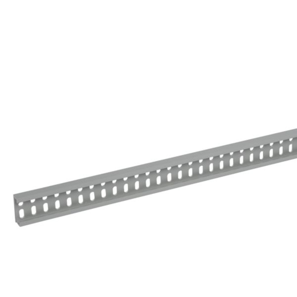 Rail Télex Isi Plast - hauteur 50mm, largeur 17mm et longueur 2m - finition PVC gris RAL7030