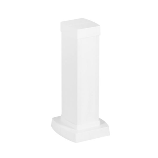 Colonnette à clippage direct 1 compartiment 2 faces hauteur 0,30m couvercle PVC et corps en alu - blanc RAL9003