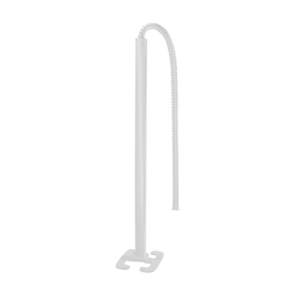 Colonne mobile à clippage direct 1 compartiment 2 faces hauteur 2m couvercle PVC et corps en alu - blanc RAL9003