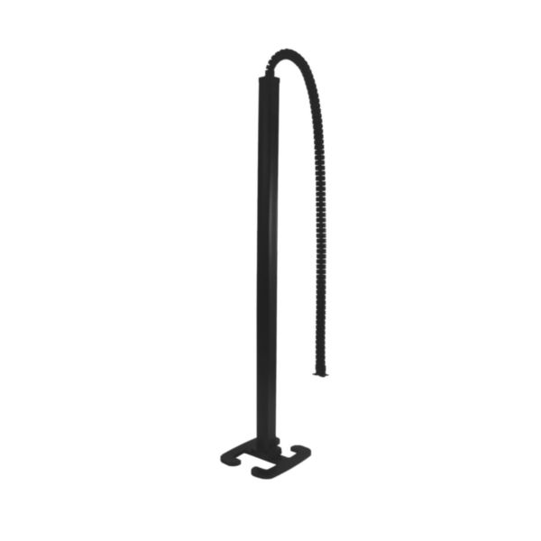Colonne mobile à clippage direct 1 compartiment 2 faces hauteur 2m couvercle PVC et corps en alu - noir RAL9017