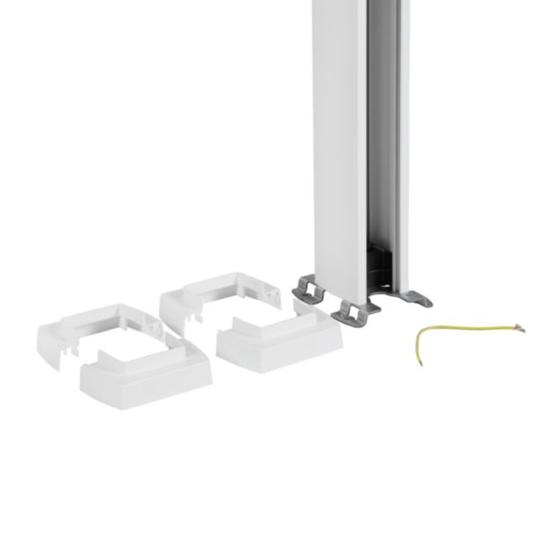 Colonne à clippage direct 1 compartiment 2 faces hauteur 3,92m couvercle PVC et corps en alu - blanc RAL9003