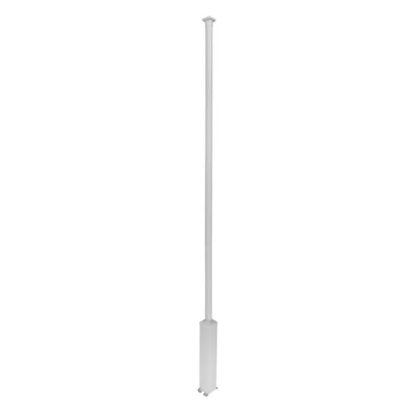 Colonne à clippage direct 4 compartiments hauteur 3,35m couvercle PVC et corps en alu - blanc RAL9003