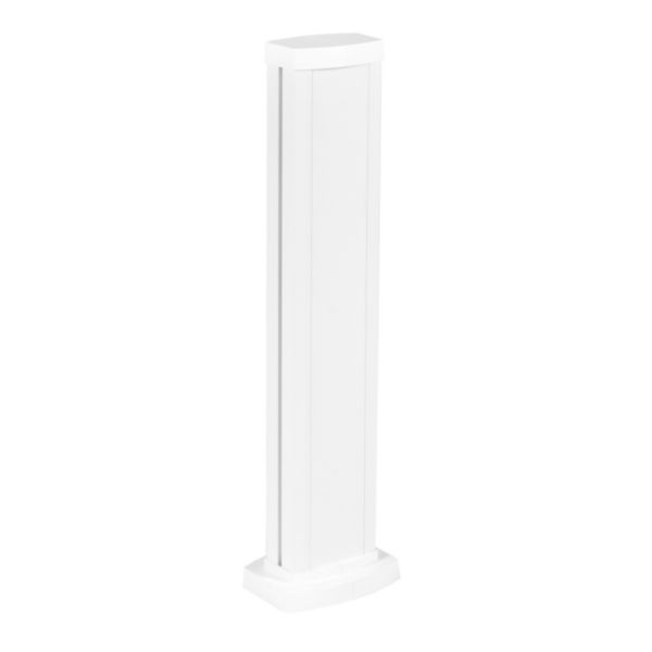 Colonnette universelle 1 compartiment hauteur 0,68m couvercle et corps en alu - blanc RAL9003