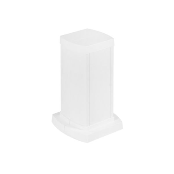 Colonnette universelle 2 compartiments hauteur 0,30m couvercle et corps en alu - blanc RAL9003