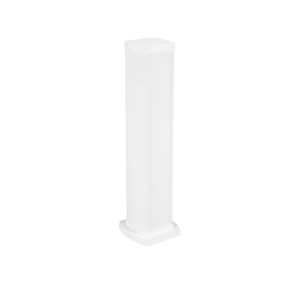 Colonnette universelle 2 compartiments hauteur 0,68m couvercle et corps en alu - blanc RAL9003