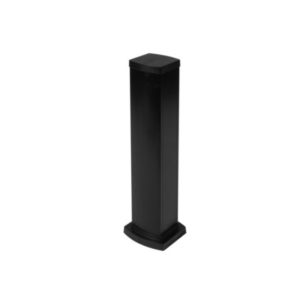Colonnette universelle 2 compartiments hauteur 0,68m couvercle et corps en alu - noir RAL9017