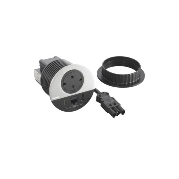 Incara Disq 80 équipé d'1 prise Schuko, 1 prise chargeur USB A+C 15W, 1 prise RJ45 cat6 FTP et cordon de 0,5m Wieland - métal - Page 4