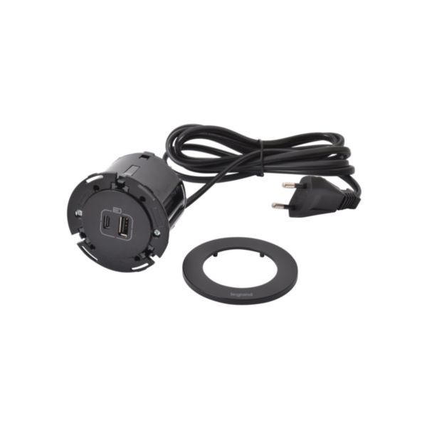 Incara Disq 60 avec chargeur USB TypeA+TypeC livré avec cordon de 2m équipé d'une fiche 2P+T - noir Ø60mm - Page 9