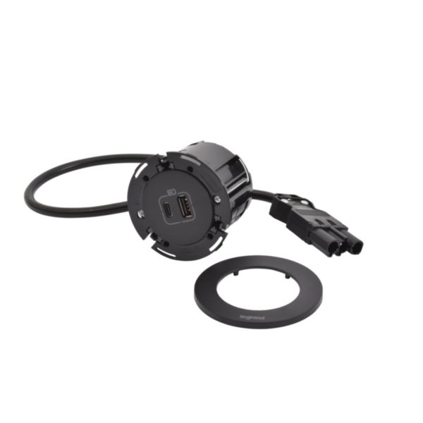 Incara Disq 60 avec chargeur USB TypeA+TypeC livré avec cordon de 0,5m équipé d'un connecteur Wieland - noir Ø60mm - Page 9
