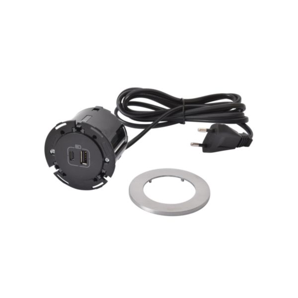 Incara Disq 60 avec chargeur USB TypeA+TypeC livré avec cordon de 2m équipé d'une fiche 2P+T - métal Ø60mm - Page 9