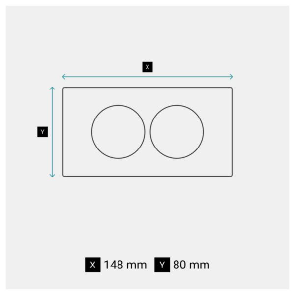Plaque de finition à monter sur Incara Disq'In 2 postes finition noir