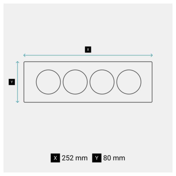 Plaque de finition à monter sur Incara Disq'In 4 postes finition métal