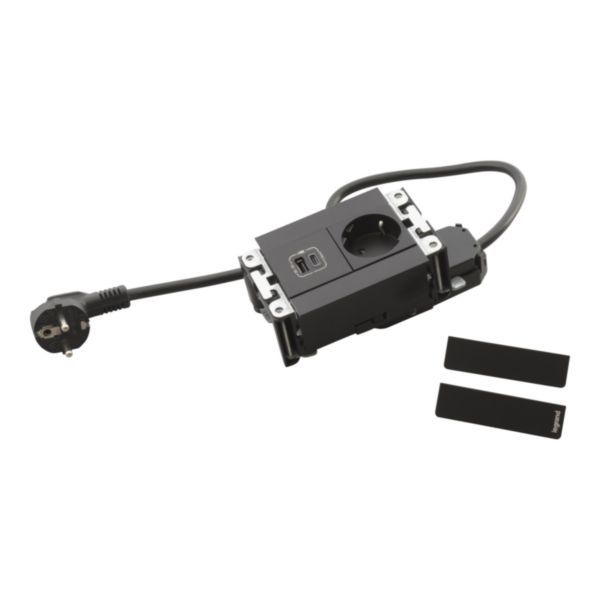Incara Multilink horizontal 1 PC Schuko, 1 prise chargeur USB A+C 15W et 1 cordon de 2m avec fiche - noir - Page 5