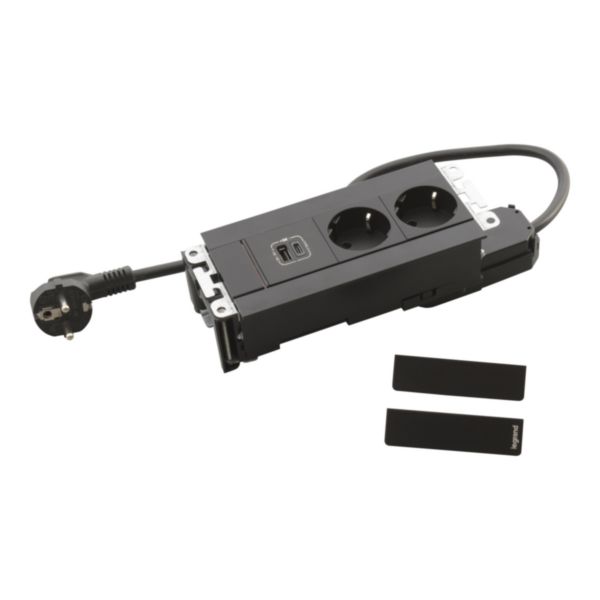 Incara Multilink horizontal 2 prises Schuko, 1 prise chargeur USB A+C 15W et 1 cordon de 2m avec fiche - noir - Page 5