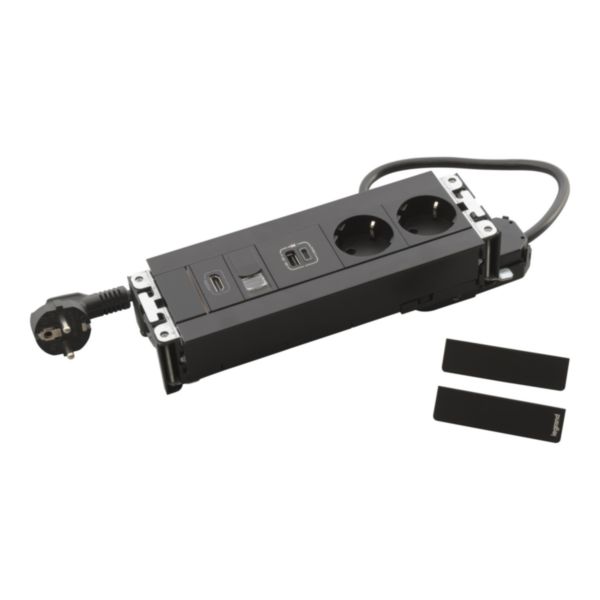 Incara Multilink horizontal 2 prises Schuko, 1 prise chargeur USB A+C 15W, 1 RJ45 CAT6 UTP 1 HMDI et cordon de 2m avec fiche - noir - Page 5