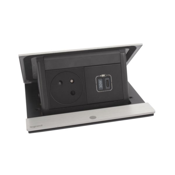 Incara Pop-up équipé de 1 prise 2P+T Surface et d'1 chargeur USB Type-C 30W Power Delivery et cordon - 4 modules inox - Page 9