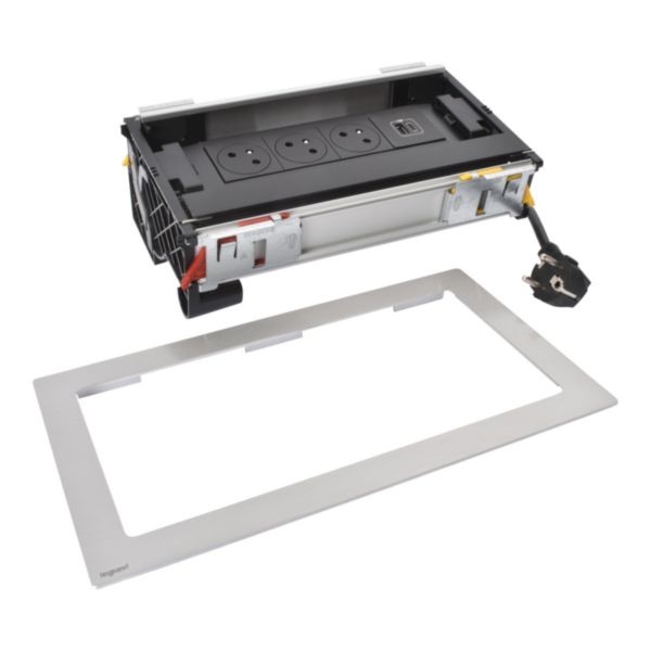 Incara Flip-up équipé de 1 prise 2P+T Surface et 1 chargeur USB Type-A+Type-C 15W avec cordon - 8 modules métal - Page 7