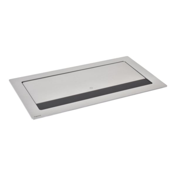Incara Flip'Up équipé de 3 prises Schuko, 1 prise chargeur USB A+C 15W et un cordon de 2m avec fiche - métal