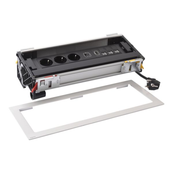 Incara Flip'Up équipé de 3 PC Schuko 1 prise chargeur USB A+C 15W 1 prise HDMI 2.0 3 prise RJ45 CAT6 UTP, cordon de 2m fiche - métal - Page 3
