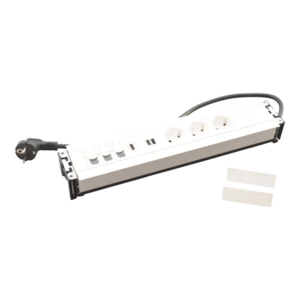 Incara Multilink vertical avec 3 PC Schuko, 1 prise chargeur USB A+C 15W, 3 prises RJ45 CAT6 UTP 1 HMDI, cordon 2m avec fiche - blanc - Page 4