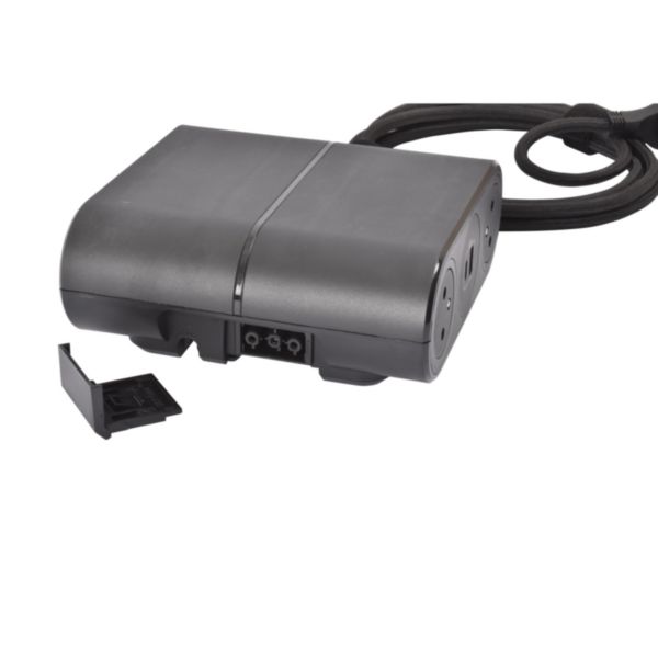 Incara Link'On rallonge mobile multiprises équipée de 4 prises 2P+T, 2 chargeurs USB Type-A+C finition noir avec cordon