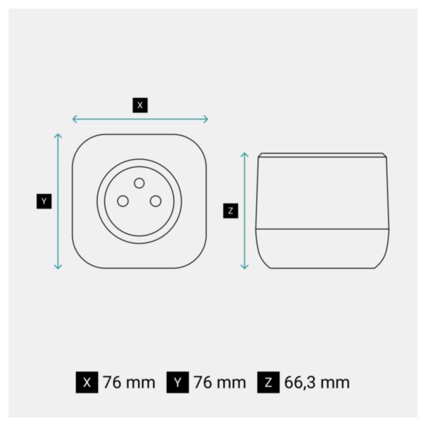 Incara Electr'On prise de courant Surface mobile à composer - 1 poste finition noir
