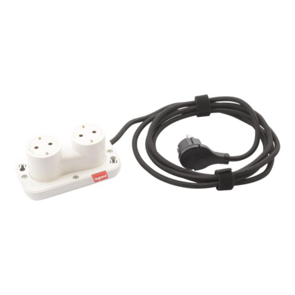 Incara Electr'On équipé de 2 prises Schuko cordon tissé 2,5m avec fiche - blanc - Page 2
