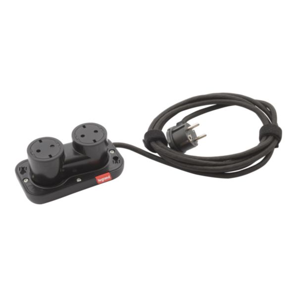 Incara Electr'On équipé de 2 prises Schuko cordon tissé 2,5m avec fiche - noir - Page 2