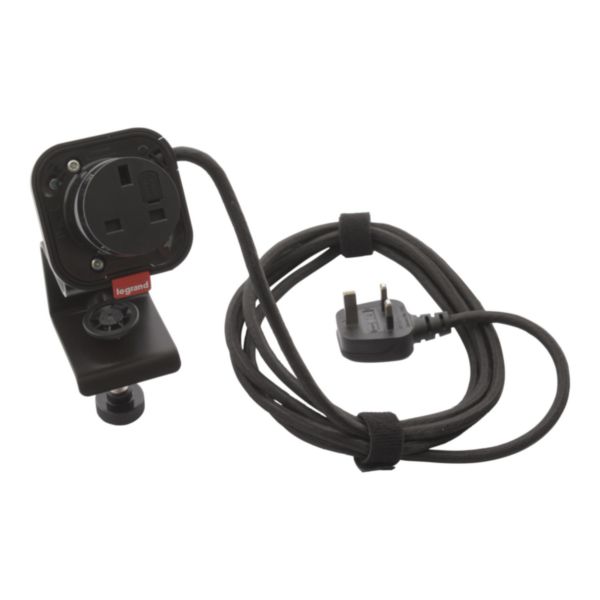 Incara Electr'On équipé de 1 prise BS cordon tissé 2,5m avec fiche et accessoire de fixation - noir - Page 5