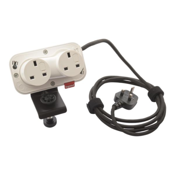 Incara Electr'On équipé de 2 prises BS cordon tissé 2,5m avec fiche et accessoire de fixation - blanc - Page 5