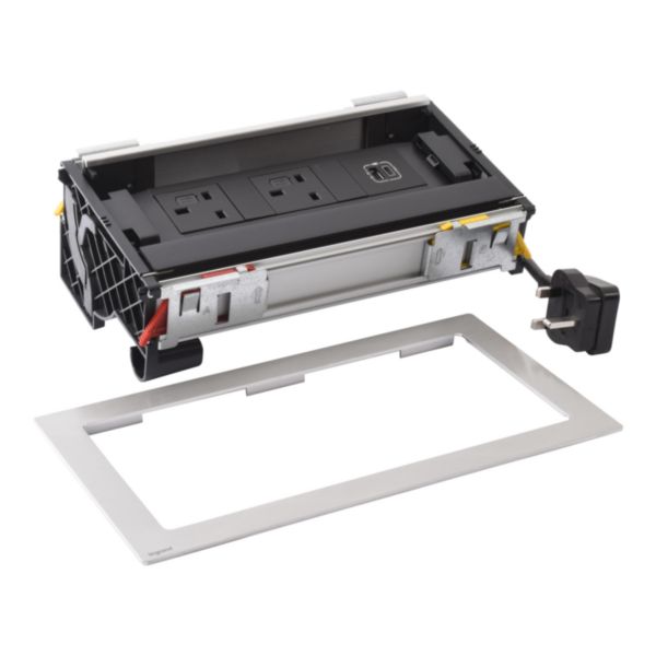 Incara Flip'Up équipé de 2 prises BS, 1 prise chargeur USB A+C 15W et un cordon de 2m avec fiche BS - métal - Page 6