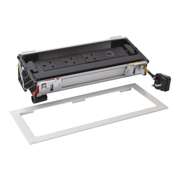 Incara Flip'Up équipé de 3 prises BS, 1 prise chargeur USB A+C 15W et un cordon de 2m avec fiche BS - métal - Page 6