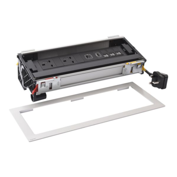 Incara Flip'Up équipé de 2 PC BS, 1 prise chargeur USB A+C 15W, 1 prise HDMI 2.0, 3 RJ45 CAT6 UTP, cordon 2m fiche BS - métal - Page 6